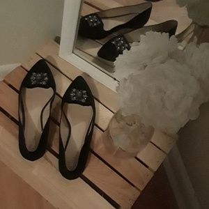 Nine west jeweled flats
